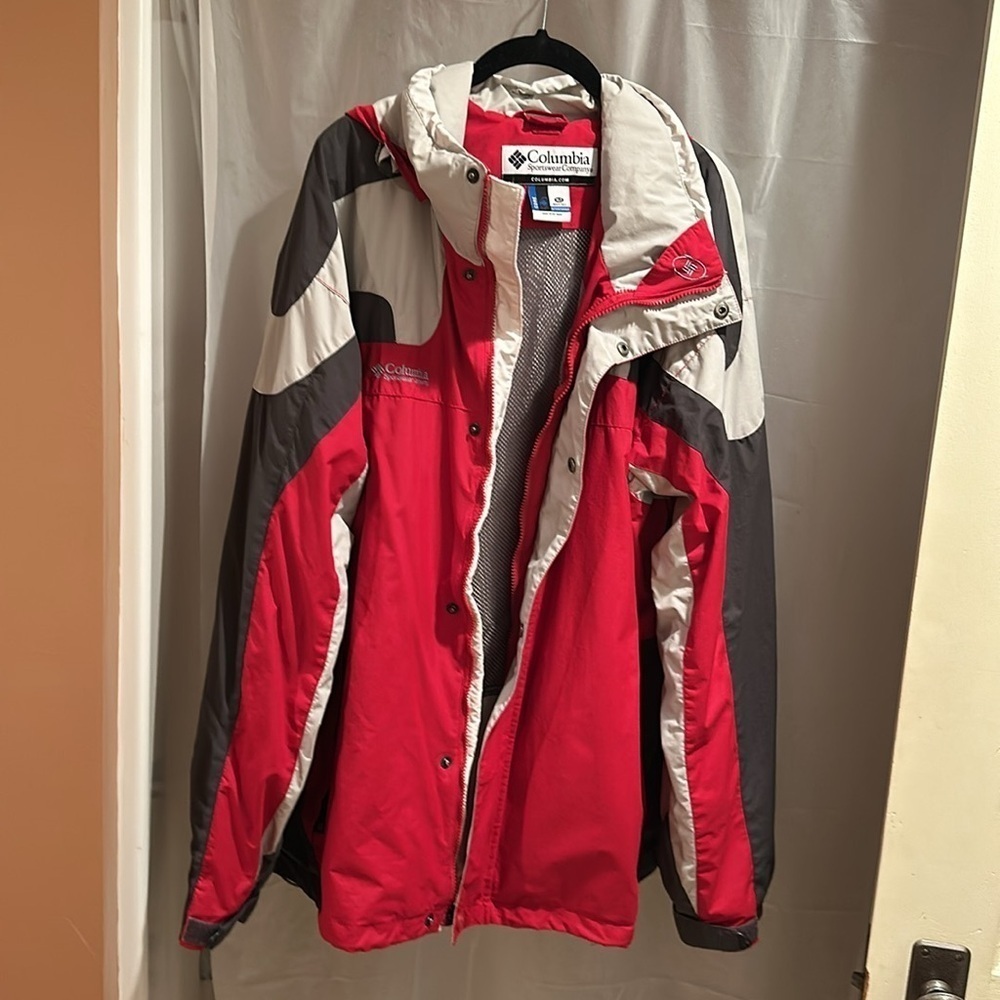 Columbia Men’s Tall XL Red and grey Lightweight jacket - Picture 5 of 5